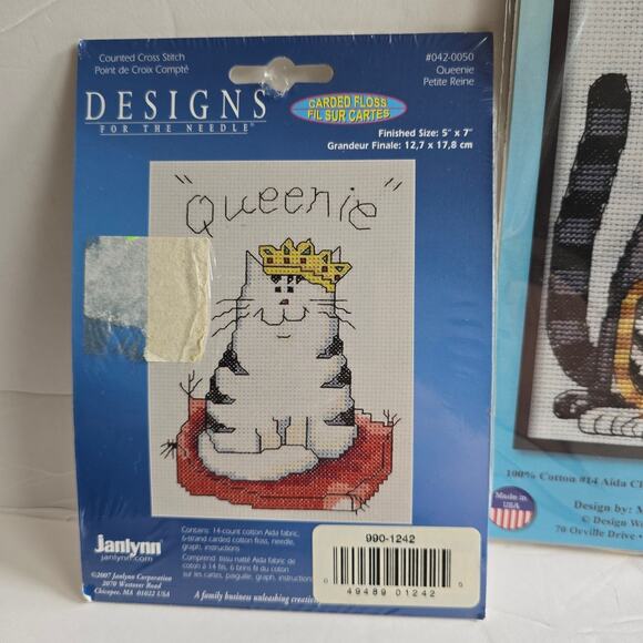 NIP Assorted Cat Kitty Cross Stitch Patterns Dimensions Janlynn Marianne Savage - Picture 7 of 12